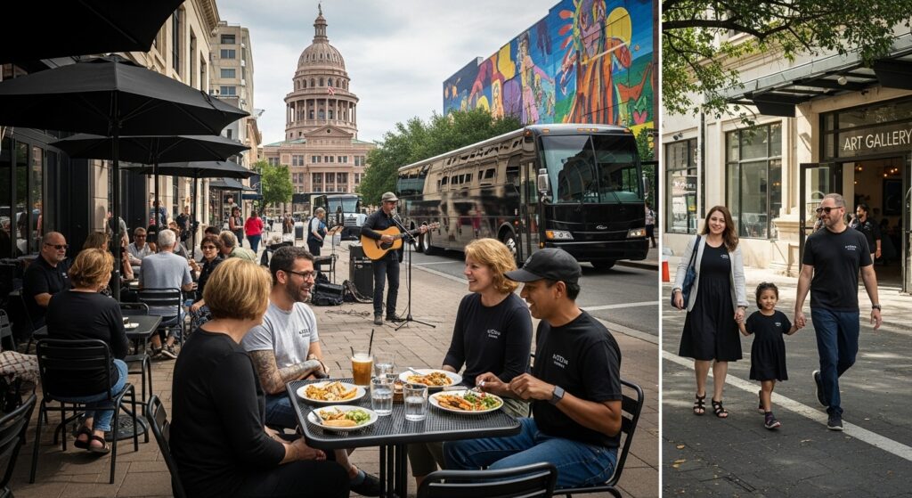 Austin culture, live music, local food