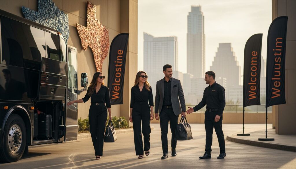 Austin luxury group arrival